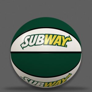 MINI BOLA PERSONALIZADA DE BASQUETE - SUBWAY