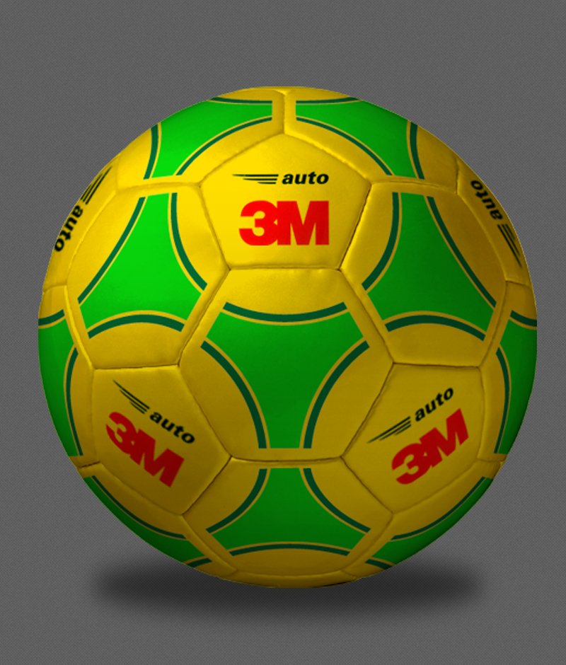 BOLA DE FUTEBOL CERAMICA MOD 3 VERDE E AMARELO